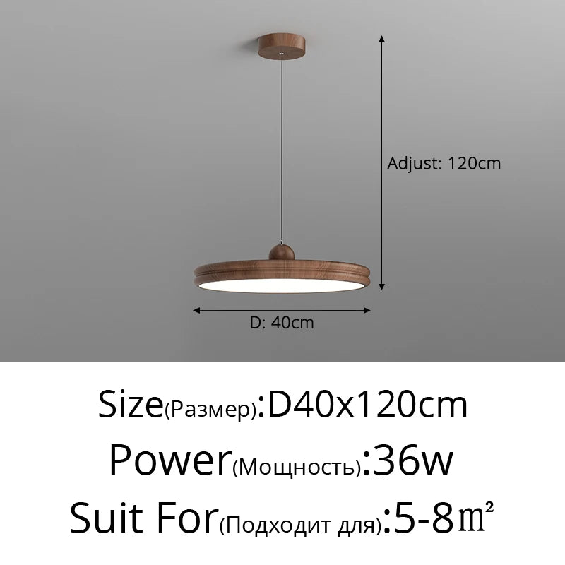 lustre médiéval lampe bar style japonais en rondins suspendue - vue 12 sur 11