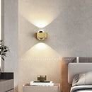applique murale carrée en cuivre moderne et luxueuse à double tête