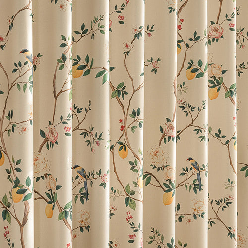 Rideau occultant motif citron decoration cuisine salon chambre