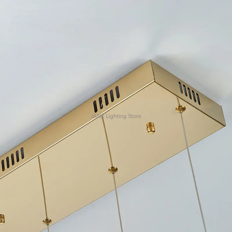 lustre led moderne en cristal de luxe en forme de s - vue 6 sur 14