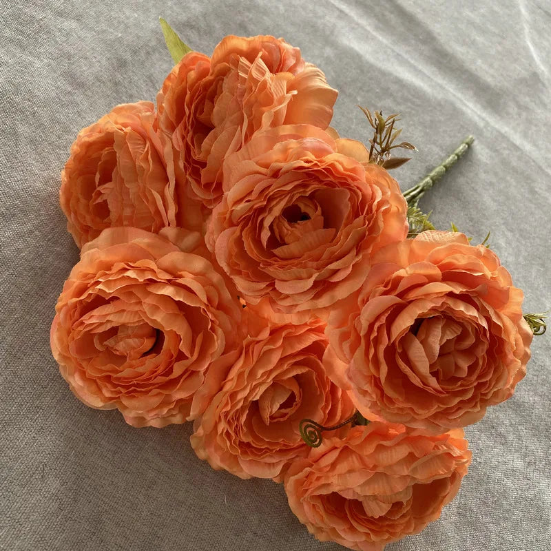 bouquet de pivoines artificielles en soie pour décoration florale - vue 7 sur 17