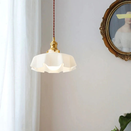 lustre plissé simple pour décoration intérieure éclairage doux