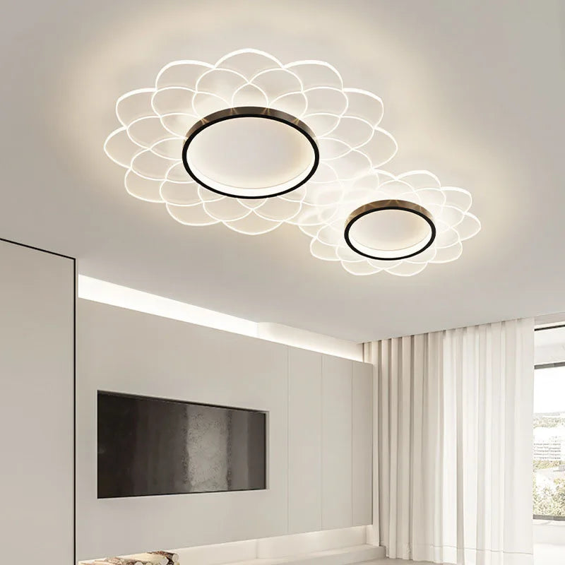LED-Deckenleuchte Spot mit floralem Design aus Acryl für die Innendekoration - vue 6 sur 12