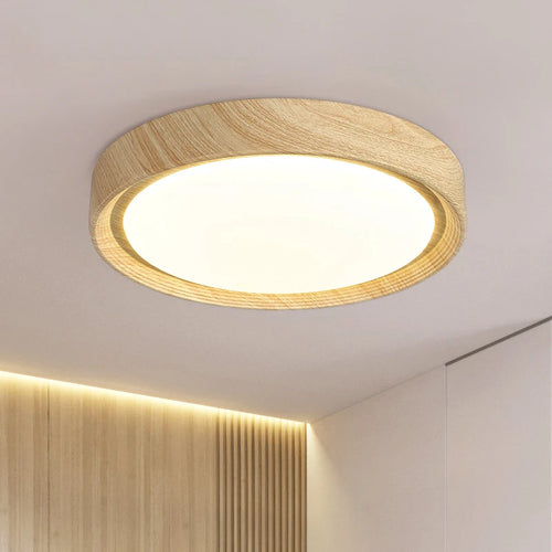 LED-Deckenleuchte Minimalistisch Moderne Holzoptik Kreativ - vue 2 sur 12