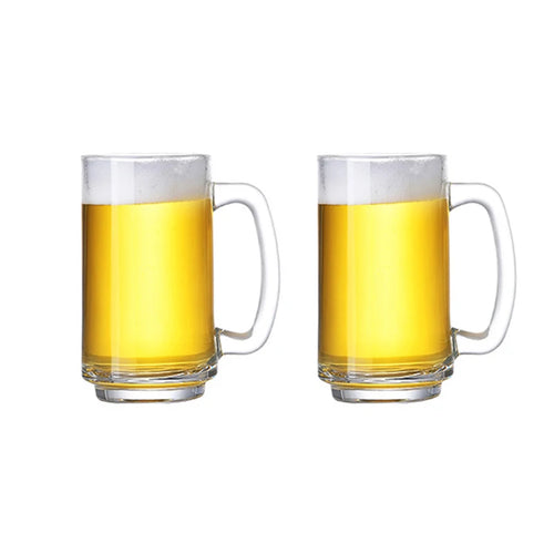 Verre à bière avec anse style chope classique