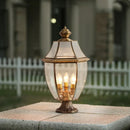 Klassische Gartenleuchte aus Messing für den Außenbereich, wasserdicht, Retro-Stil