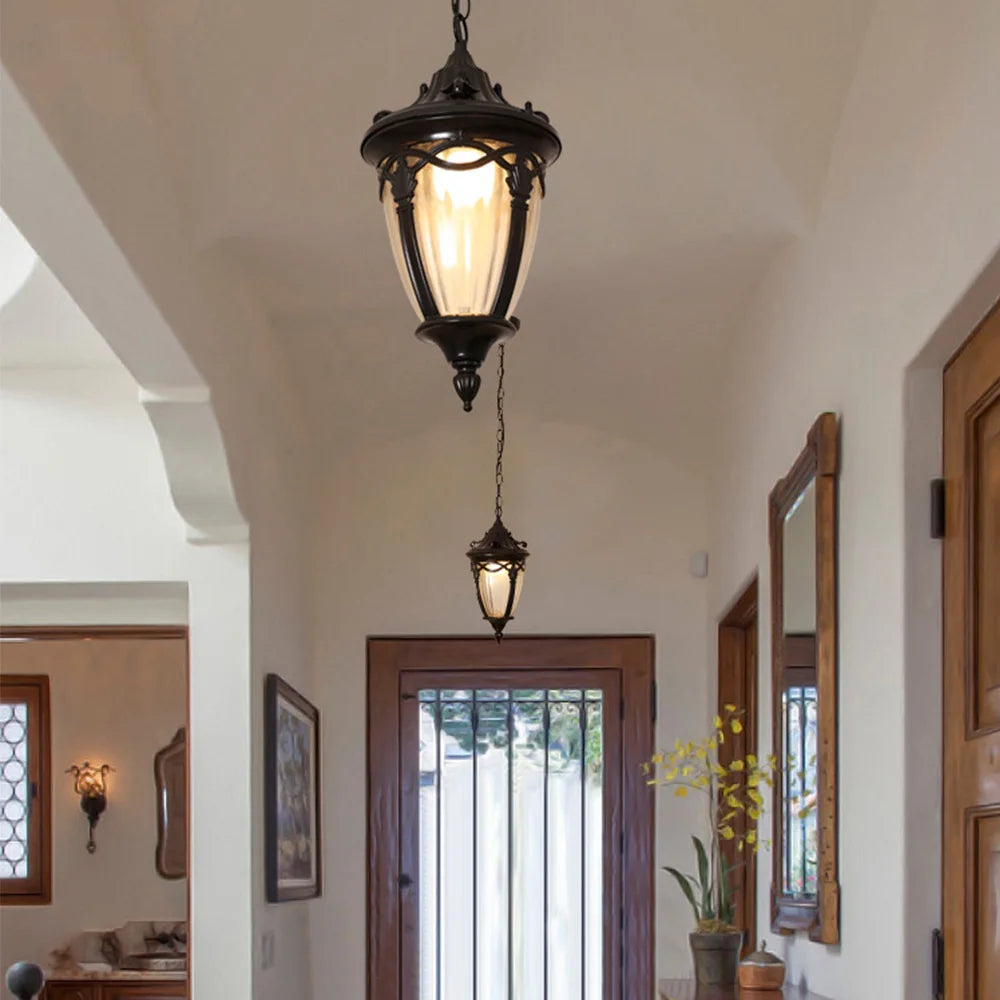 lustre extérieur rétro pour jardin et espaces extérieurs - vue 6 sur 9