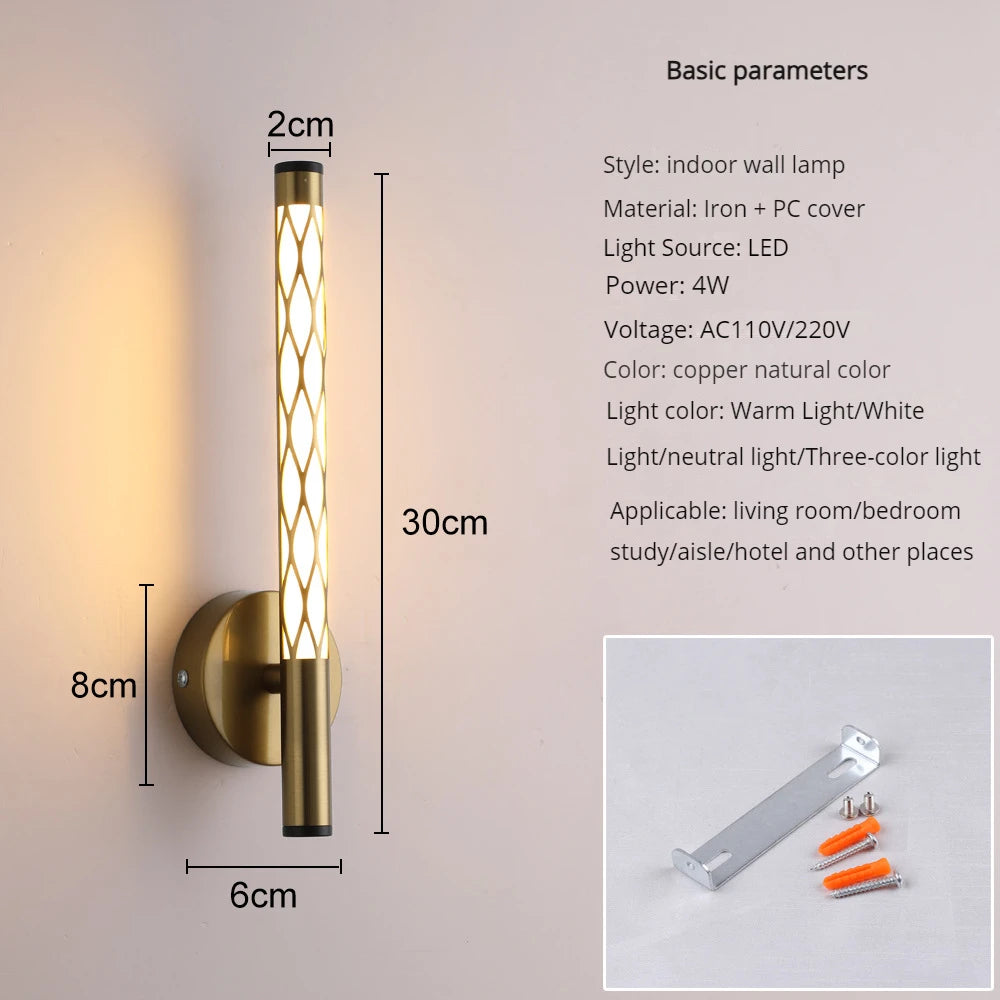 applique murale led nordique moderne pour décoration intérieure - vue 3 sur 7