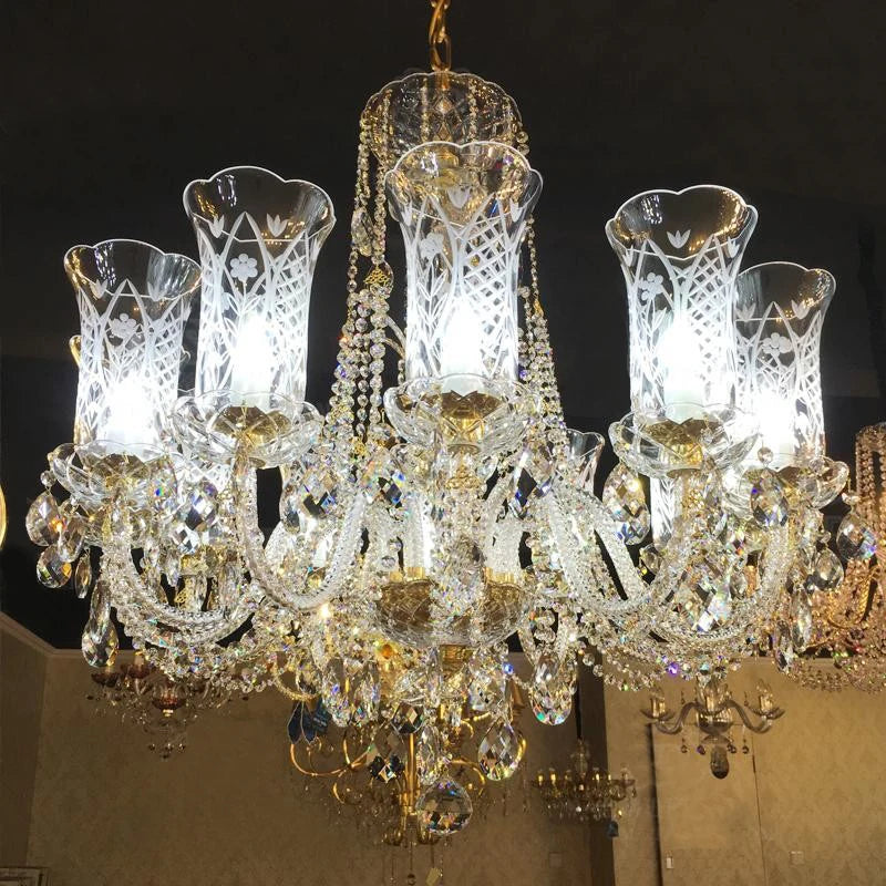 lustres en cristal pour éclairage créatif dans les halls - vue 5 sur 9