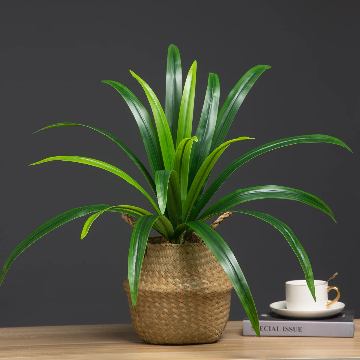 plantes artificielles grandes feuilles orchidées pour décoration intérieure - vue 5 sur 9