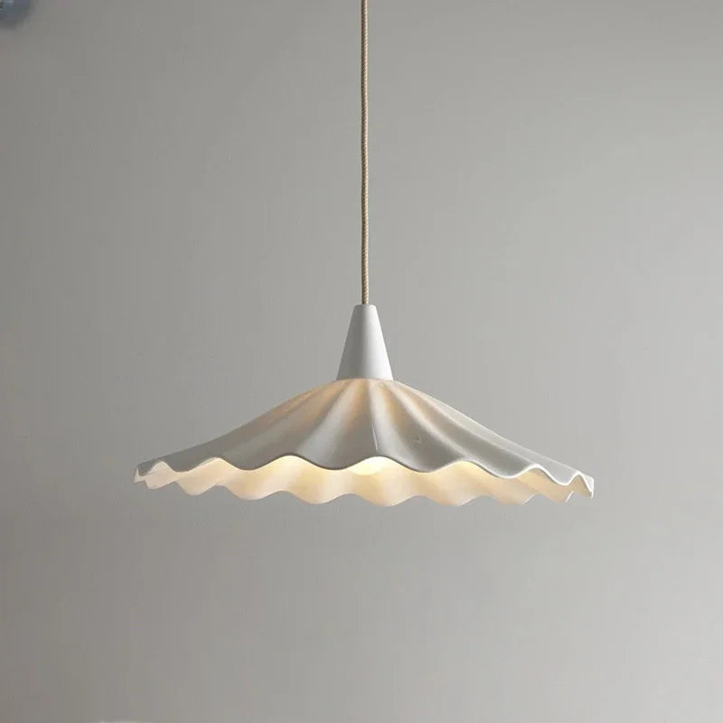 Suspension LED en céramique blanche de styliste - vue 4 sur 12