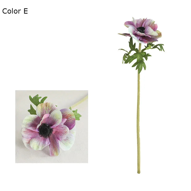 branche d'anémone fleurs artificielles décoration mariage table à domicile - vue 13 sur 12