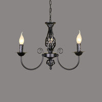 6-Light Farmhouse Candle Chandelier for Living Room, Rustic Industrial Pendant Ceiling Light fixture, Vintage Hanging Lamp for B
