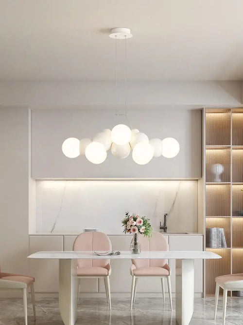 lustre moderne à led en fer pour décoration intérieure - vue 4 sur 12