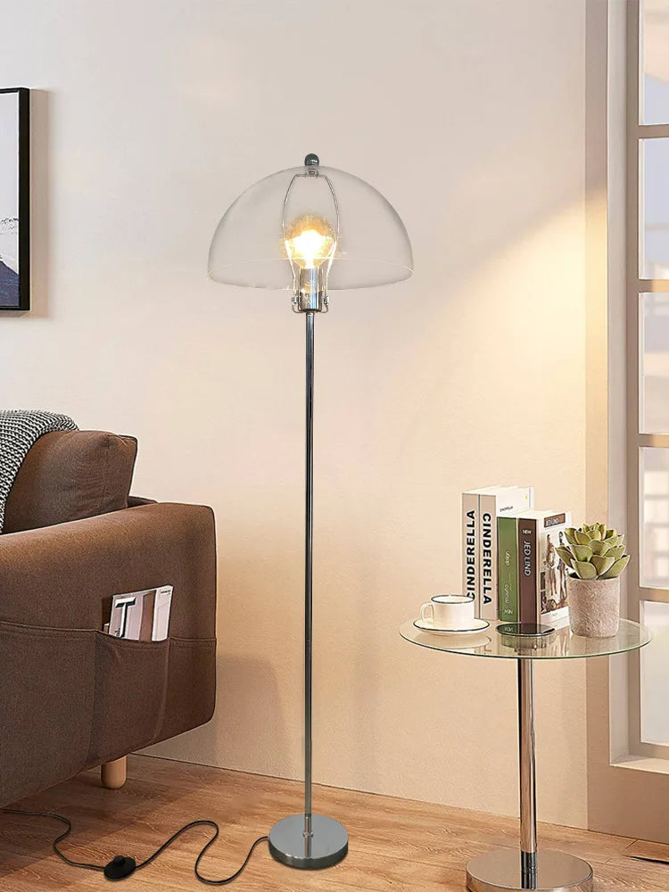 Lampadaire led rétro en acrylique avec abat-jour coloré nordique