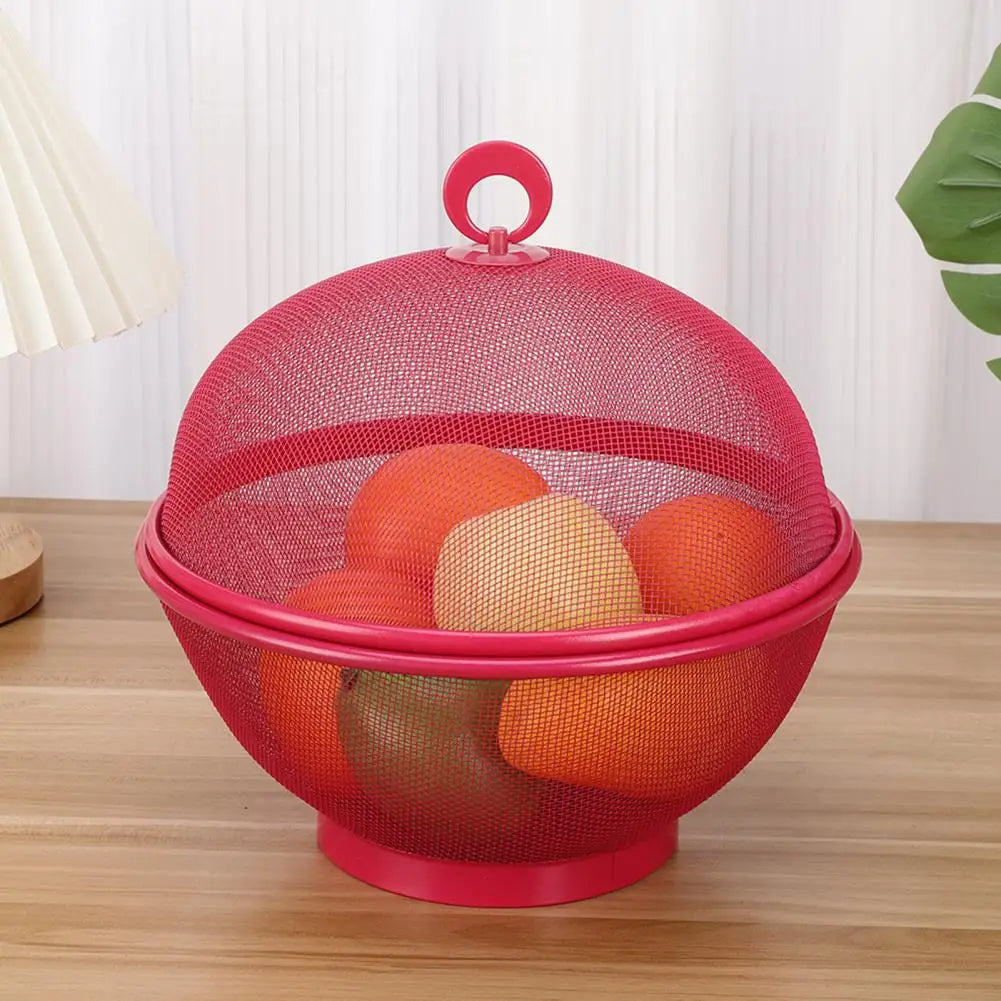 panier à fruits en maille avec couvercle anti mouches en inox - vue 5 sur 12