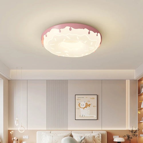 Moderner Donut-Deckenleuchte im Girly-Stil, schlicht und elegant - vue 5 sur 10