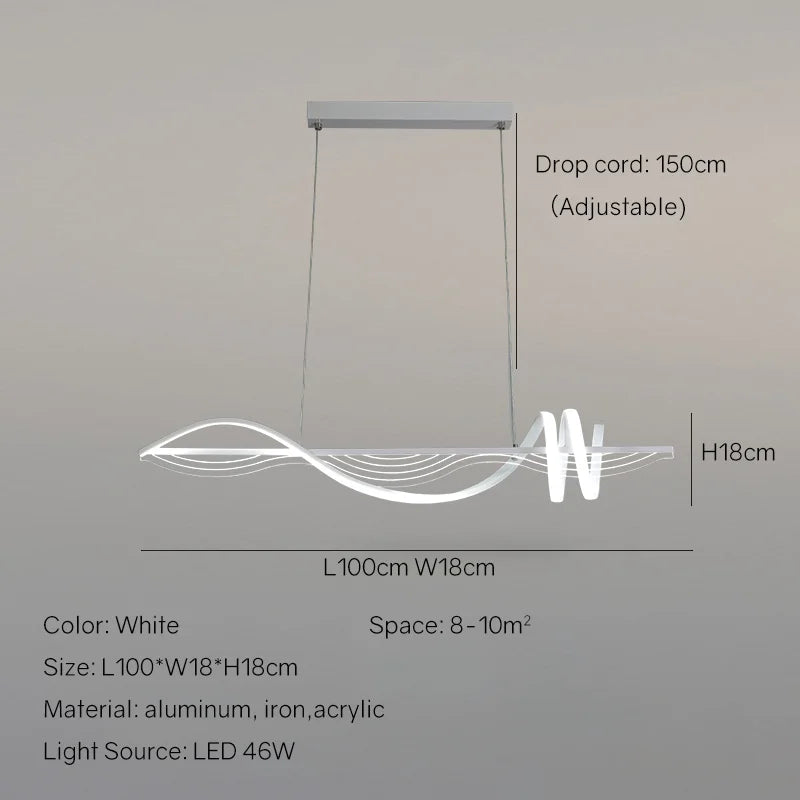 Moderner LED-Kronleuchter Pendelleuchte im minimalistischen Design für den Innenbereich