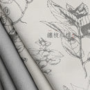 Rideau floral style chinois occultation partielle pour salon