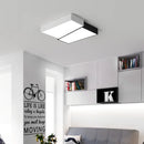 Plafonnier LED noir et blanc carré