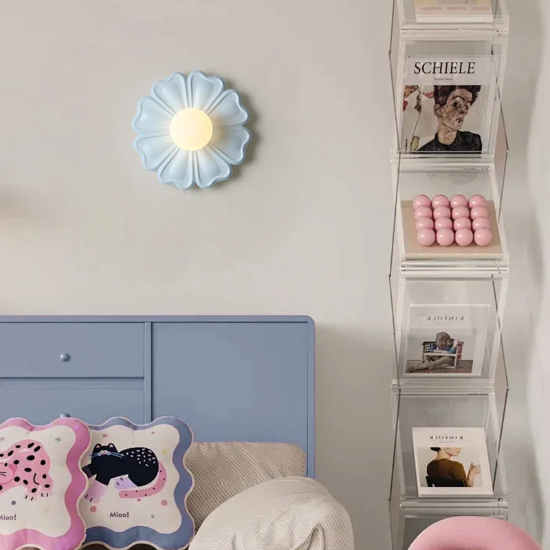 Kreative Wandleuchte Blumenlampe aus Resin für Kinder - vue 5 sur 11
