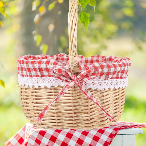 panier zerodeko petit chaperon rouge en osier pour le rangement et pique-nique
