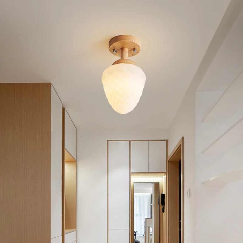 Rétro journal Style salon lustres lumière LED créative fraise Restaurant suspension lampe originale bois étude chambre lumières - vue 7 sur 13