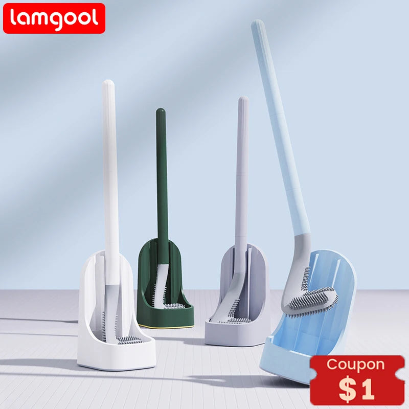 brosses de nettoyage en silicone avec support pour salle de bain - vue 2 sur 16