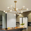 lustre led en cristal design nordique suspendu moderne