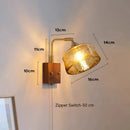 Japanische Vintage-Wandleuchte aus Holz Minimalistische LED-Lampe