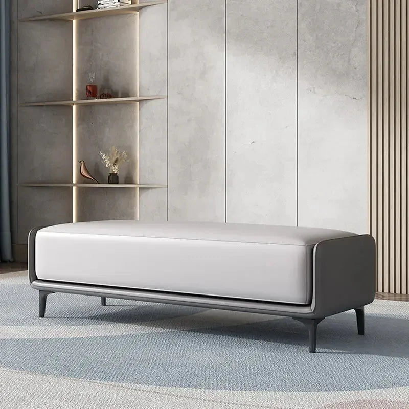 tabourets en cuir italien design pour salon et chambre - vue 11 sur 15