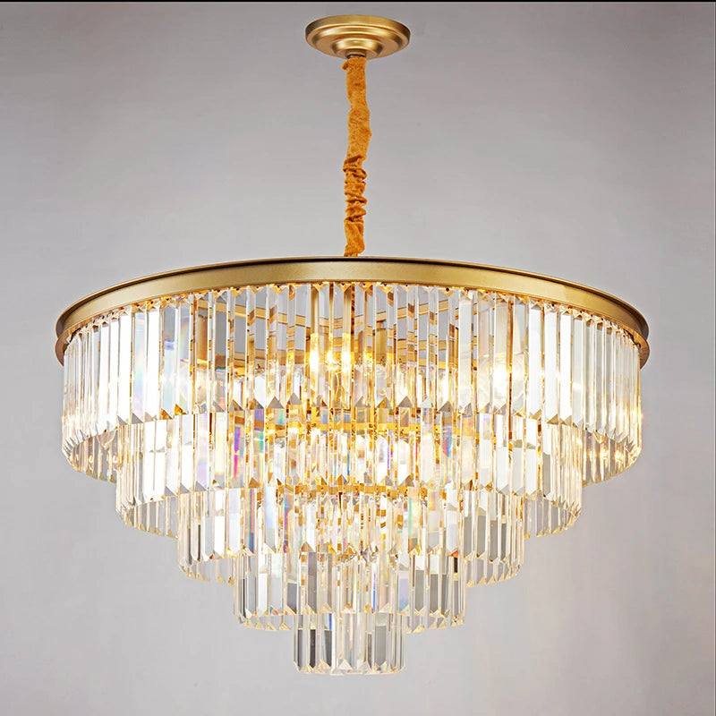 lustre moderne en cristal pour décoration intérieure élégante - vue 6 sur 18