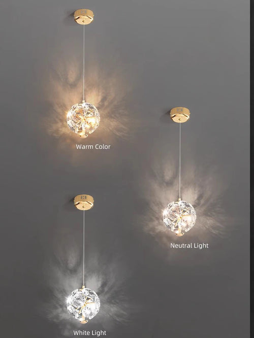 suspension cristal pissenlit avec télécommande et gradation - vue 6 sur 8