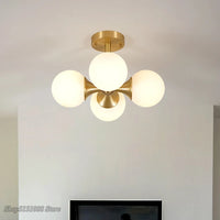 plafonnier led moderne en verre créatif design nordique