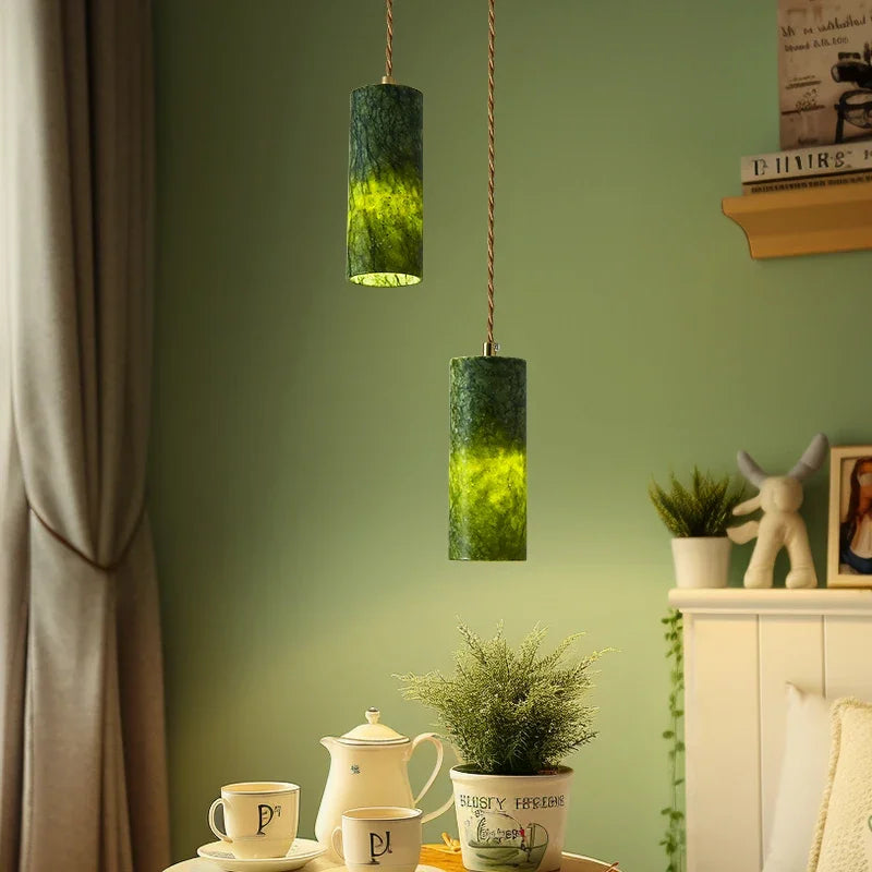 lustre en jade naturel style médiéval créatif rétro pour décoration intérieure - vue 4 sur 7