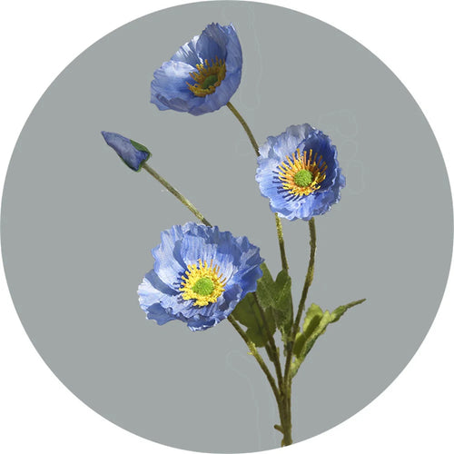 fleurs artificielles coquelicots en soie pour décorations et bouquets - vue 8 sur 12