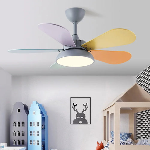 Moderner Deckenventilator LED mit Fernbedienung und Holz – Elegantes Design - vue 2 sur 8