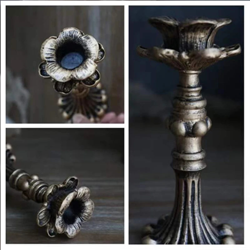 bougeoirs en métal pour décoration de mariage et événements - vue 6 sur 9