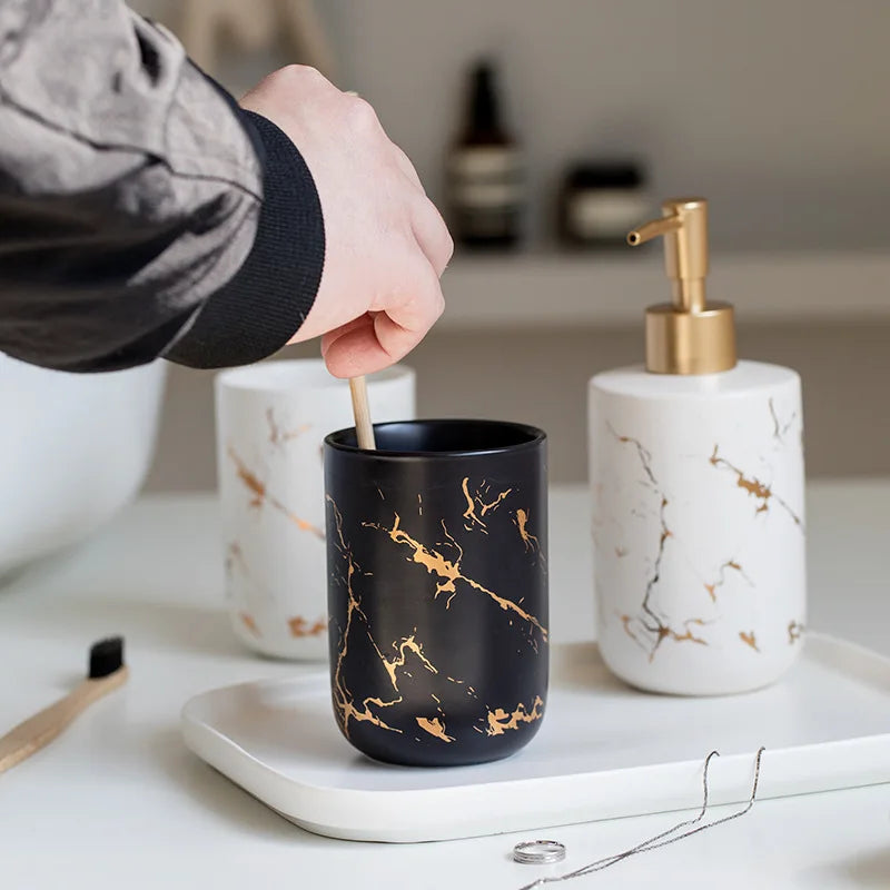 ensemble de toilette céramique pour voyage pratique et portable - vue 5 sur 11