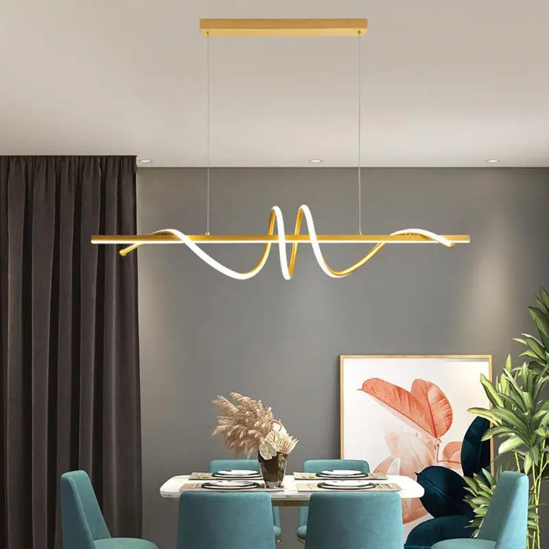 Simple one-style restaurant, study, bar, coffee shop, LED aluminum chandelier, lobby, front desk, home stay hotel, decorative li - vue 4 sur 14