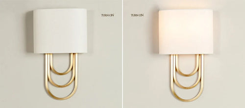 applique murale led en cuivre style américain luxe moderne