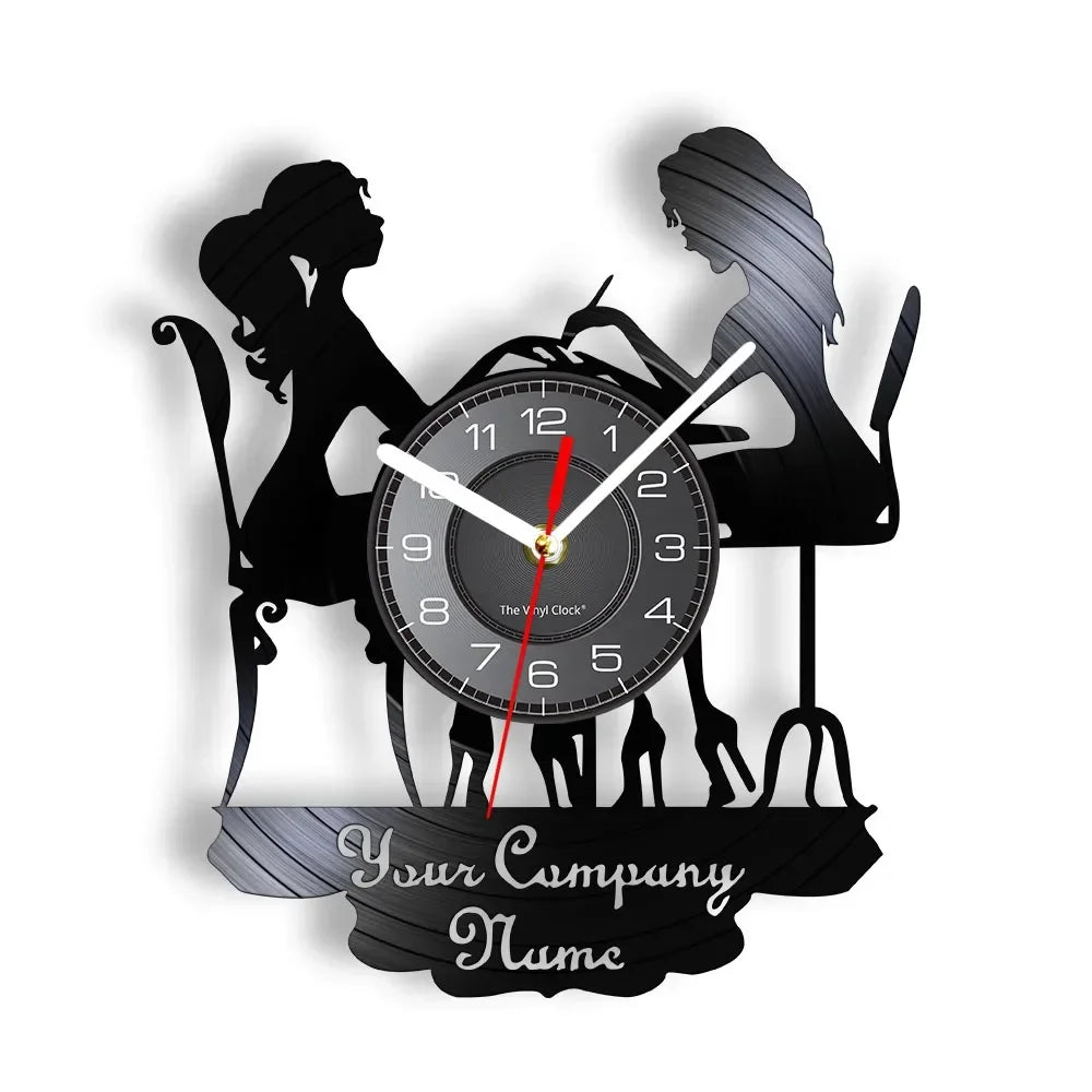 horloge murale vinyle pour salon de manucure et beauté - vue 20 sur 31