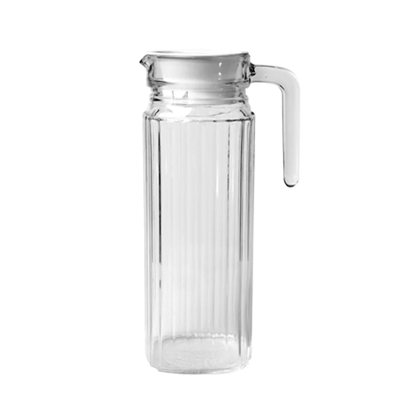 carafe eau froide verre strié carré 1100ml