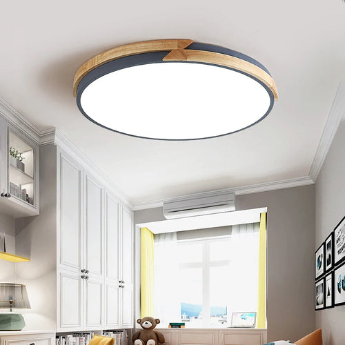 Ultraflache LED-Deckenleuchte nordisches Design dekorativ Einbau - vue 4 sur 12