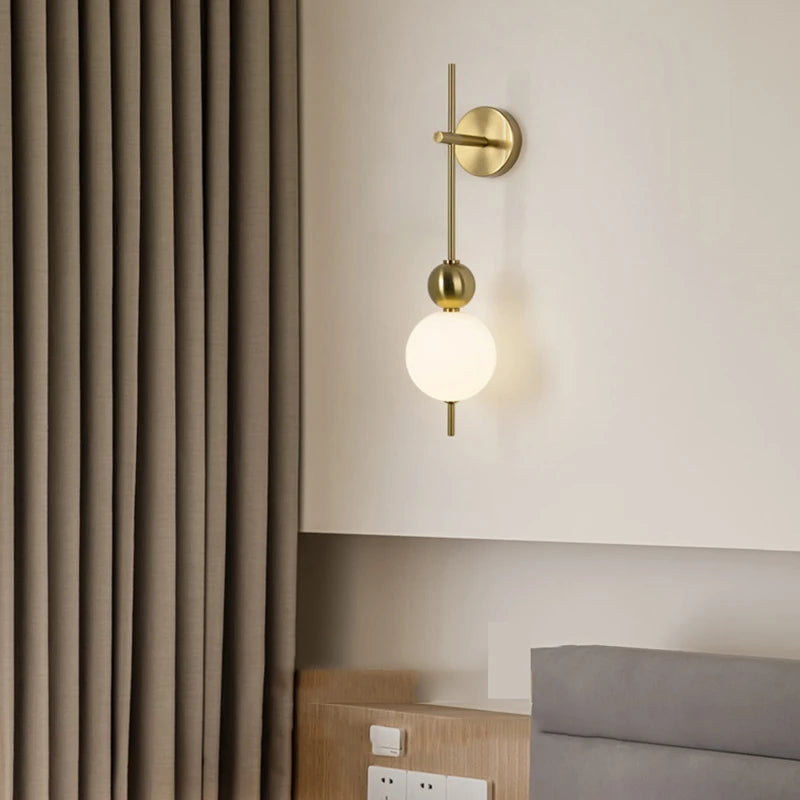 LED-Wandleuchte aus Metall mit Acrylkugel und dimmbarer Funktion - vue 3 sur 9