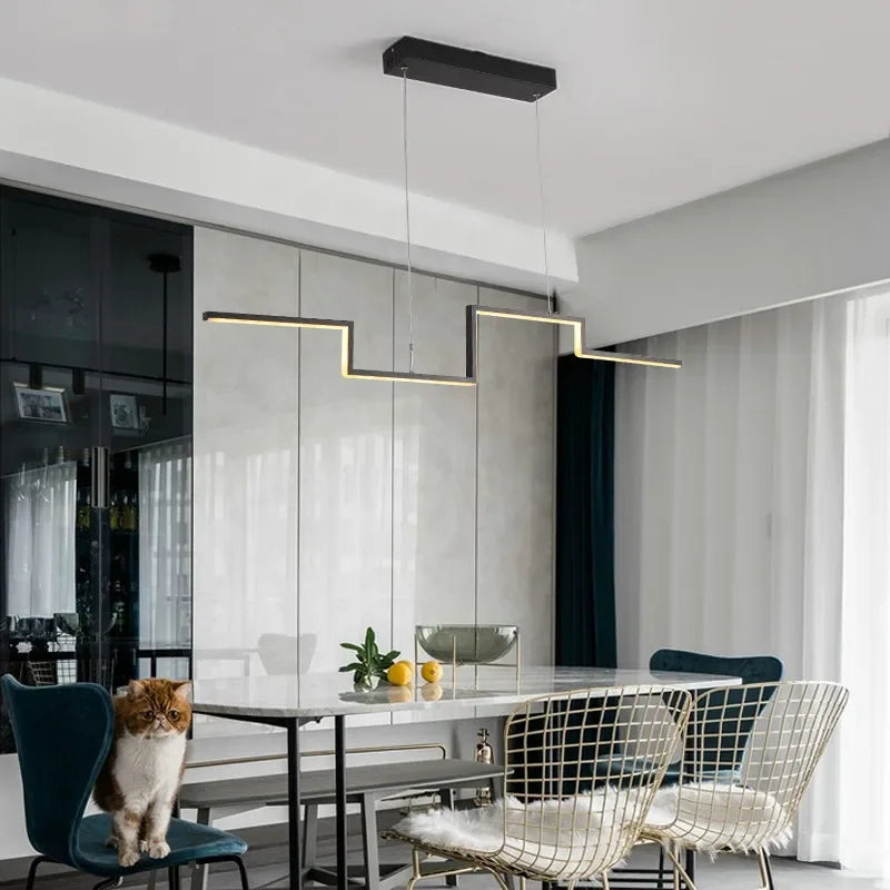 lustre moderne dimmable pour intérieur design élégant à suspendre - vue 4 sur 9