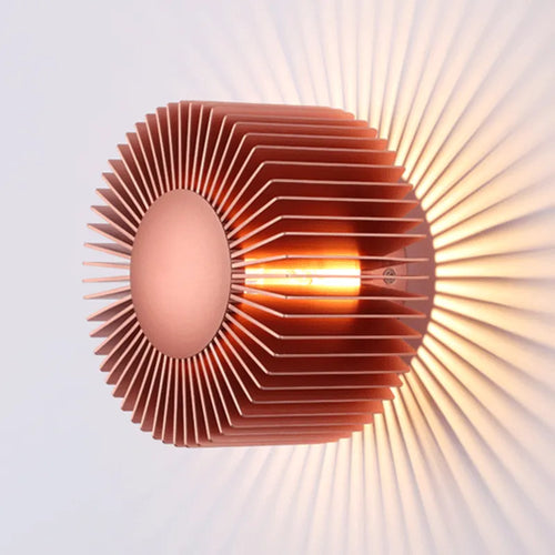 Moderne Wandleuchte Aluminium Schwarz Roségold - vue 3 sur 8
