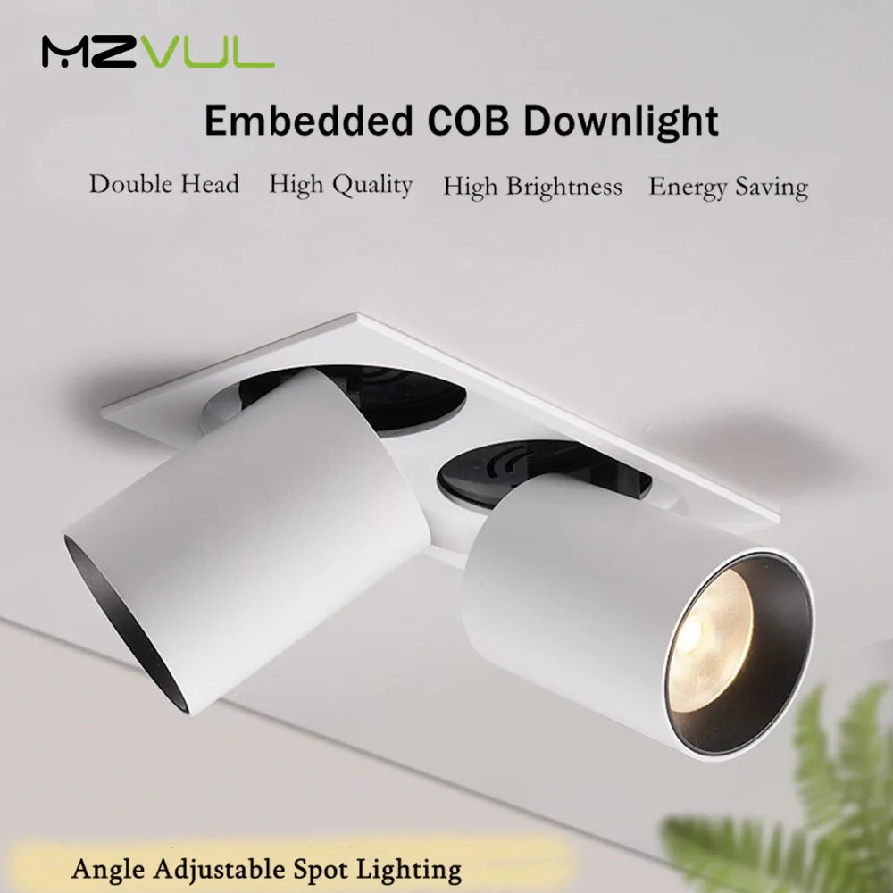 downlight led encastré rotatif carré extensible pour intérieur - vue 4 sur 10