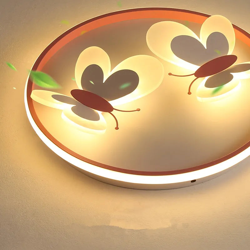 plafonnier papillon décoratif pour enfants lampes créatives d'intérieur