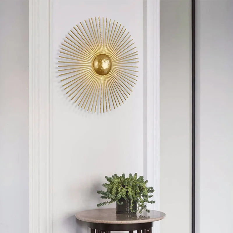 applique murale led soleil art déco pour hôtel boutique - vue 5 sur 11